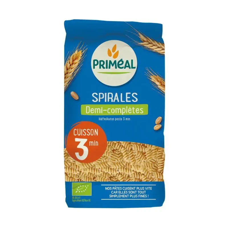 Primeal Halfvolkoren spiralen snelkook 3 minuten 500 gram