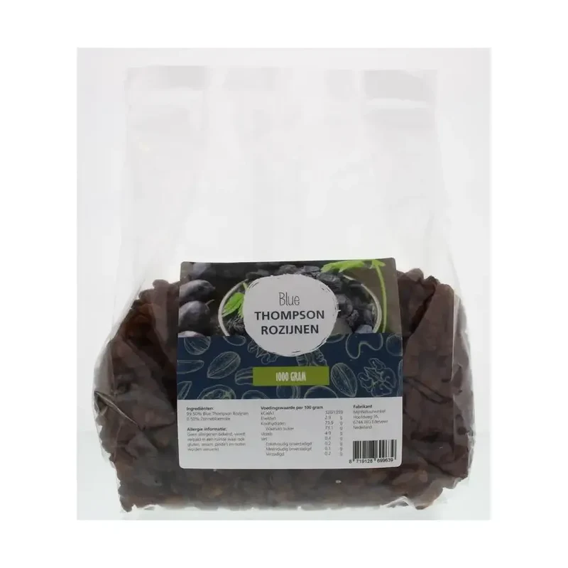 Mijnnatuurwinkel Blue thompson rozijnen 1 kg