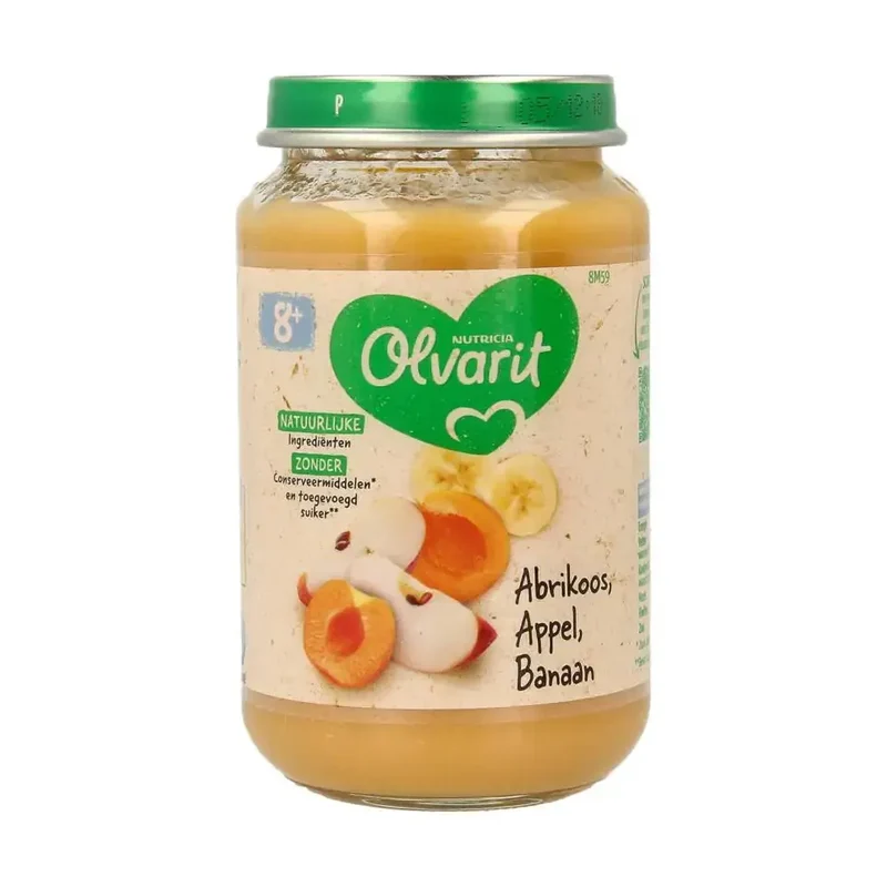 Olvarit Abrikoos appel banaan 8M59 200 gram