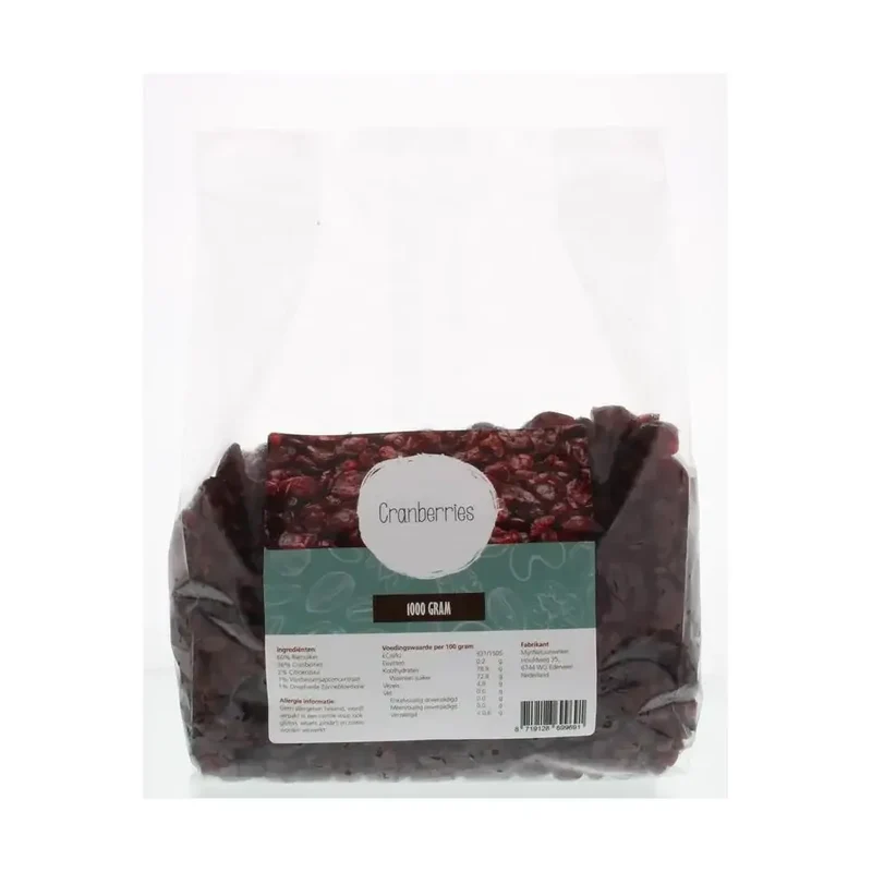 Mijnnatuurwinkel Cranberries rietsuiker 1 kg