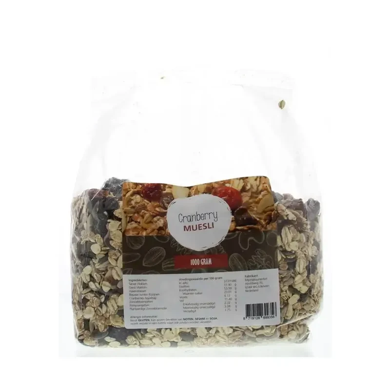 Mijnnatuurwinkel Cranberries muesli 1 kg