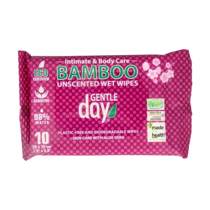 Gentle Day Natte doekjes van bamboe 10 stuks