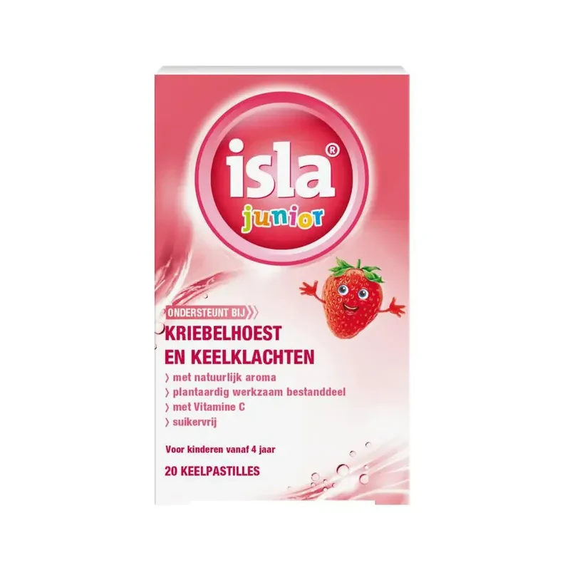 Isla Junior keel aardbei 20 pastilles