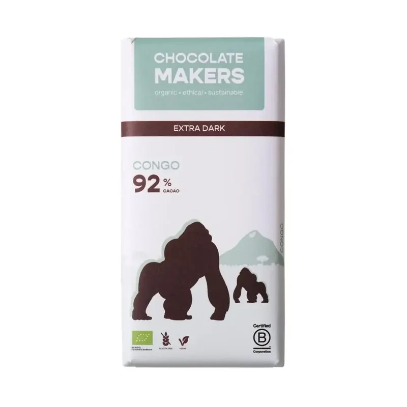 Chocolatemakers Gorilla extra puur 92% 80 gram
