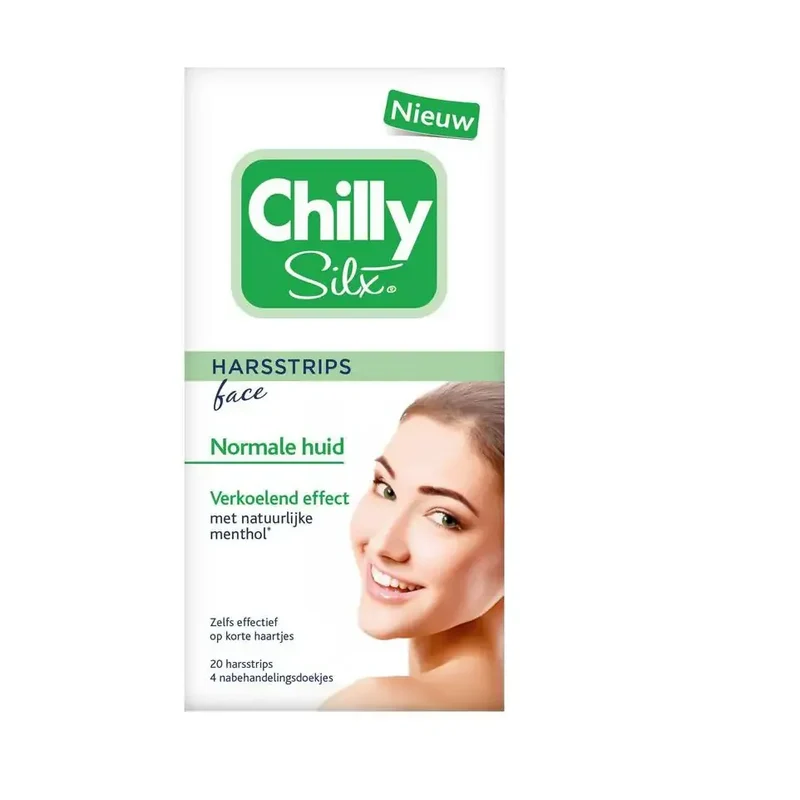 Chilly Silx Harsstrips gezicht normale huid 20 stuks