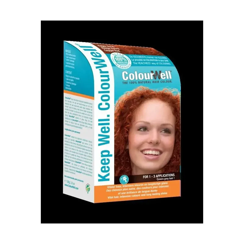 Colourwell 100% natuurlijke haarkleur koper rood 100 gram