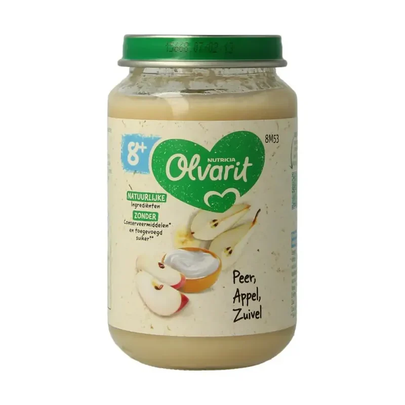 Olvarit Peer appel yoghurt 8M53 200 gram