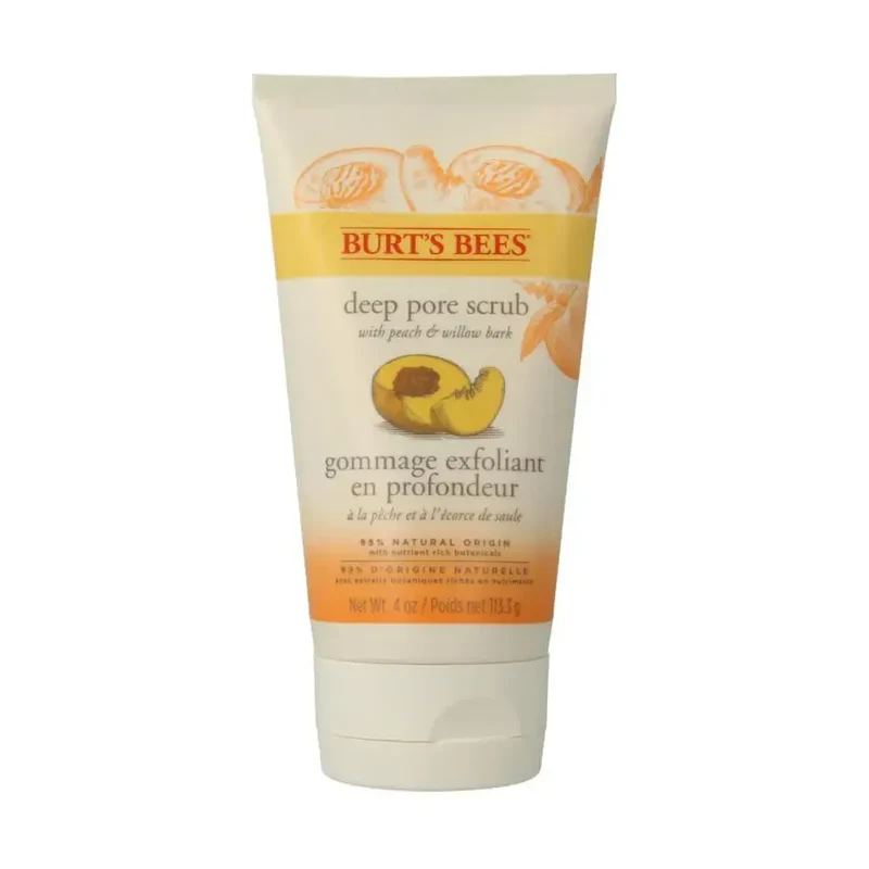 Burts Bees Gezichtscrub peach & willowbark 113,3 gram