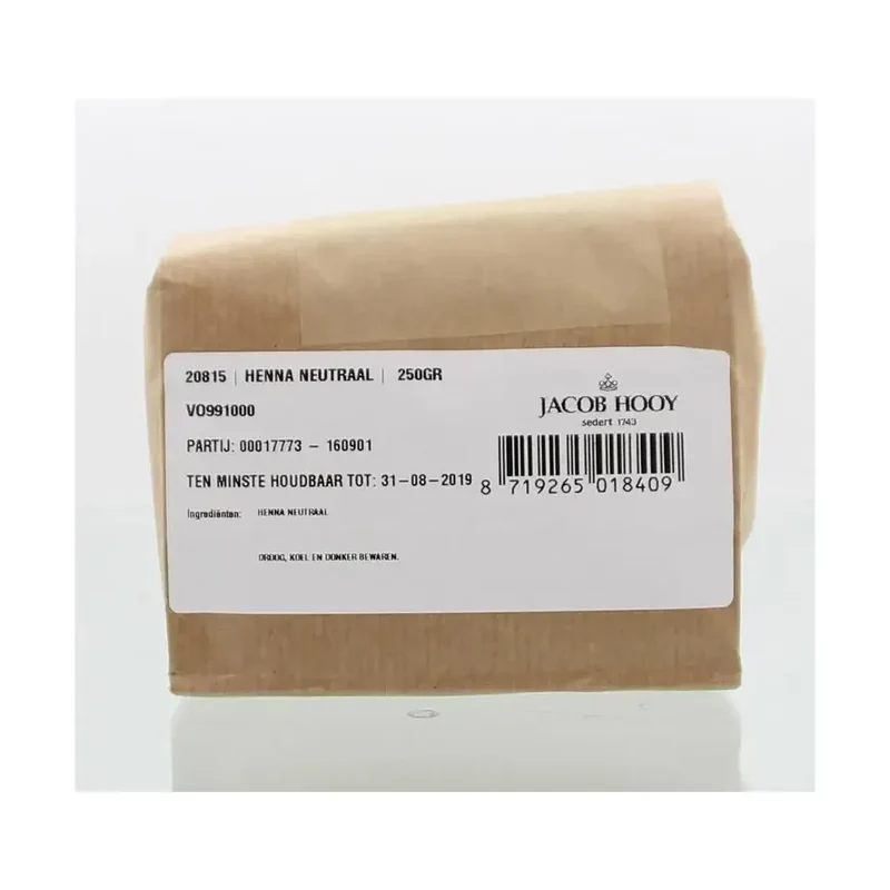 Jacob Hooy Hennapoeder neutraal 250 gram