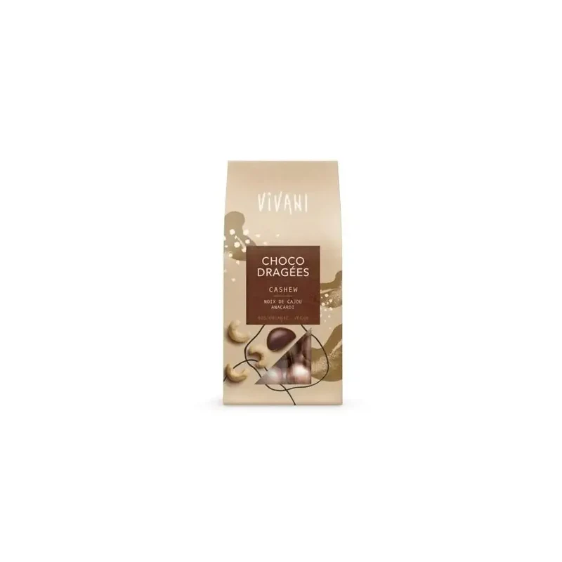 Vivani Choco dragees cashew biologisch 75 gram