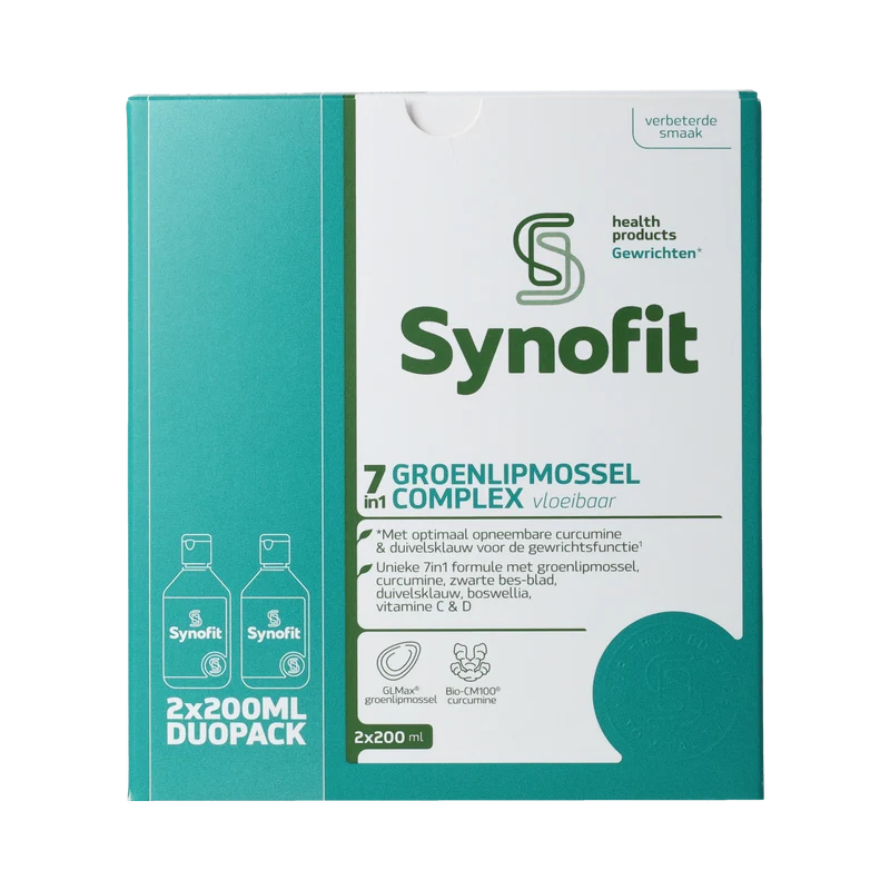 Synofit GLMax groenlipmossel vloeibaar2 x 200ml 400 ml