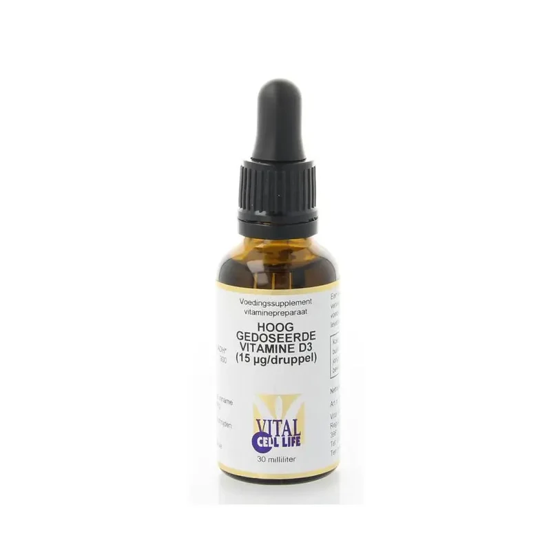 Vital Cell Life Vitamine D3 15 mcg druppels 30 ml
