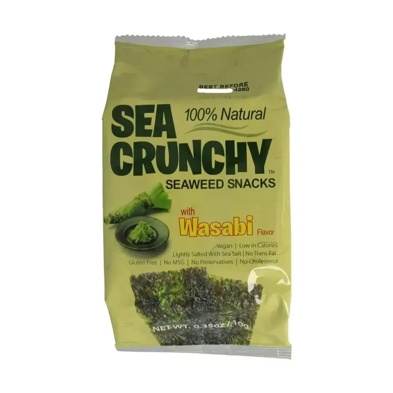 Sea Crunchy Nori zeewier snacks wasabi 10 gram