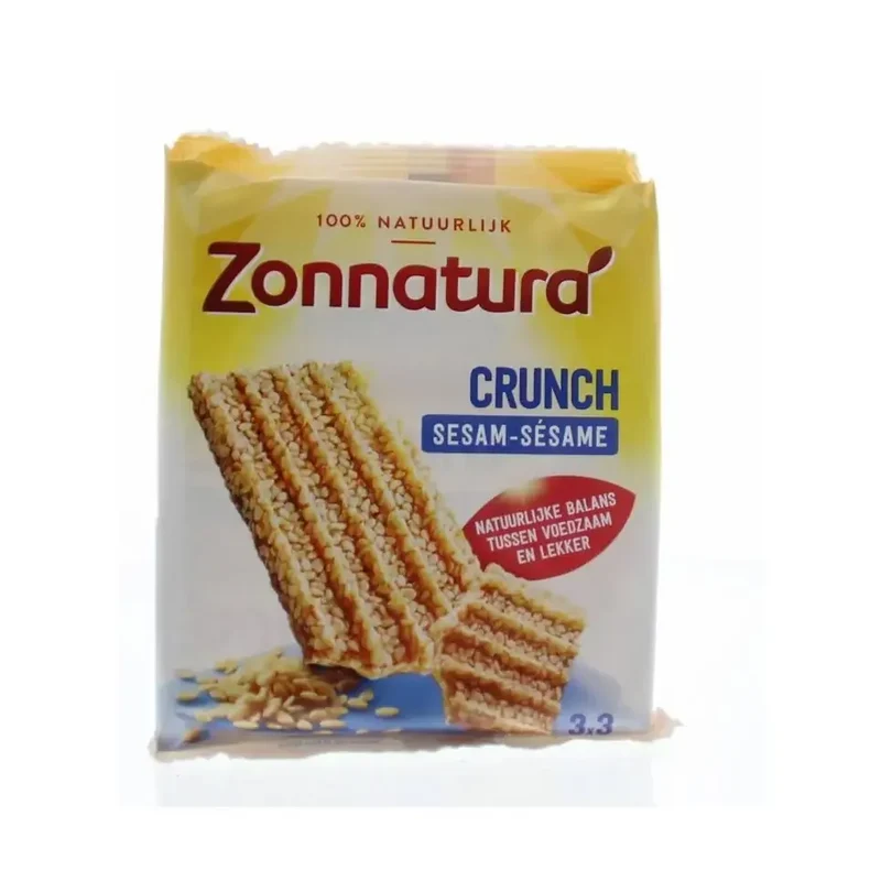 Zonnatura Sesam crunch reep 50 gram 3 stuks