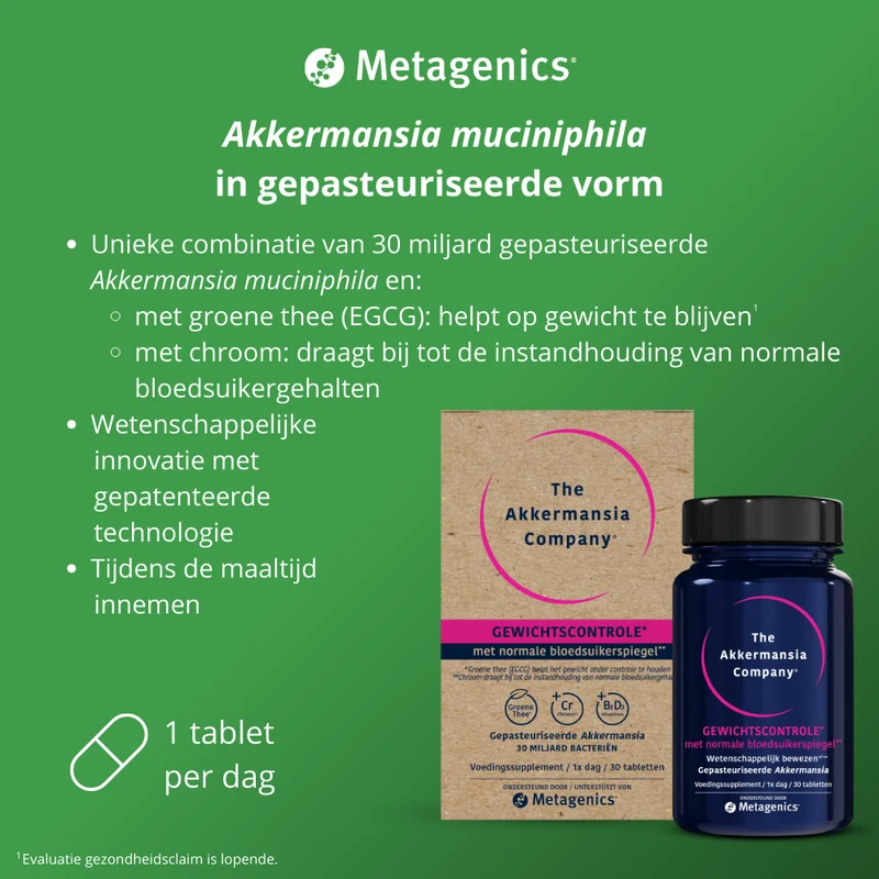 Akkermansia Gewichtscontrole V2 NFD 30 tabletten
