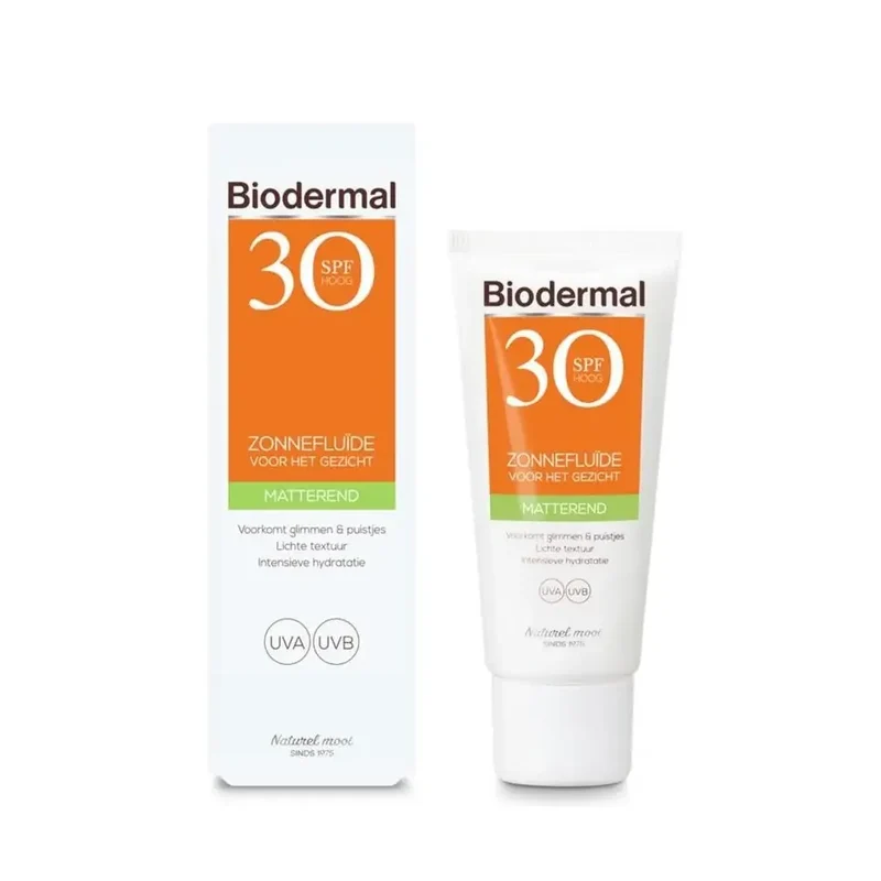 Biodermal Zon fluid matterende zonnefluide SPF30 40 ml
