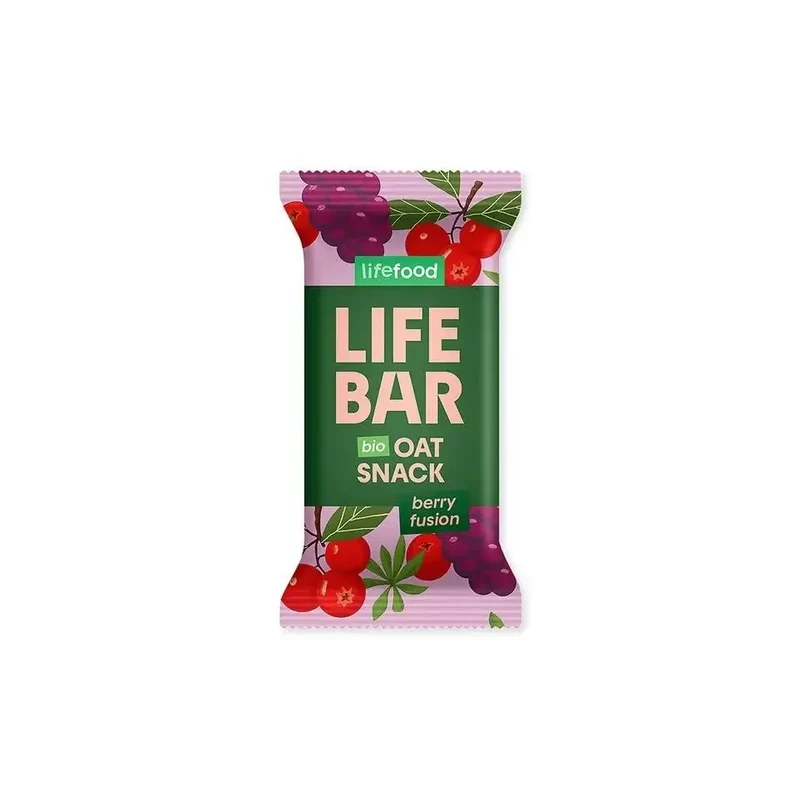 Lifefood Lifebar oatsnack berry fusion biologisch 40 gram