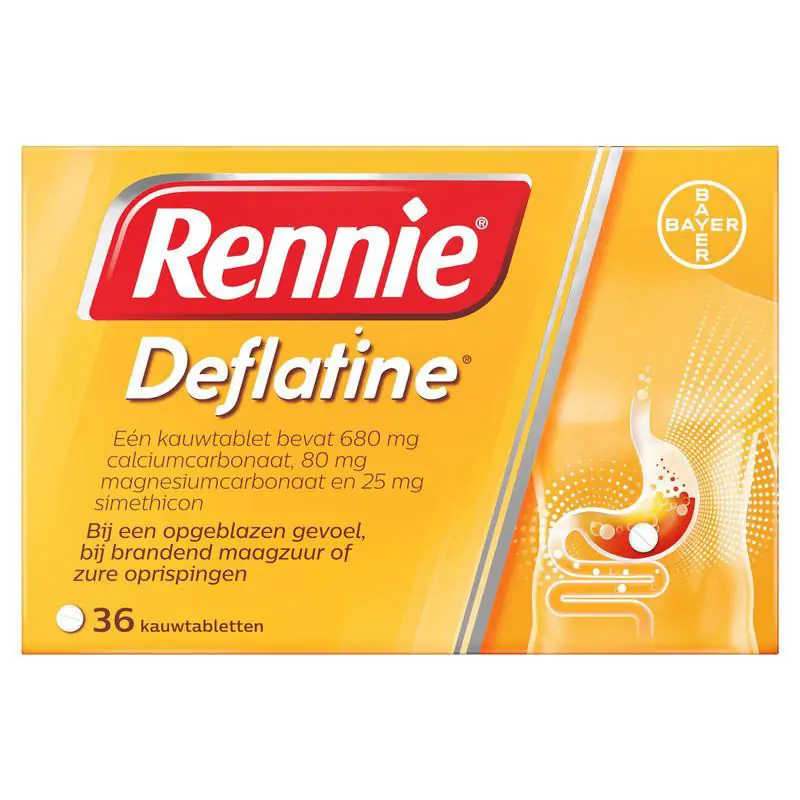 Rennie Deflatine 36 kauwtabletten