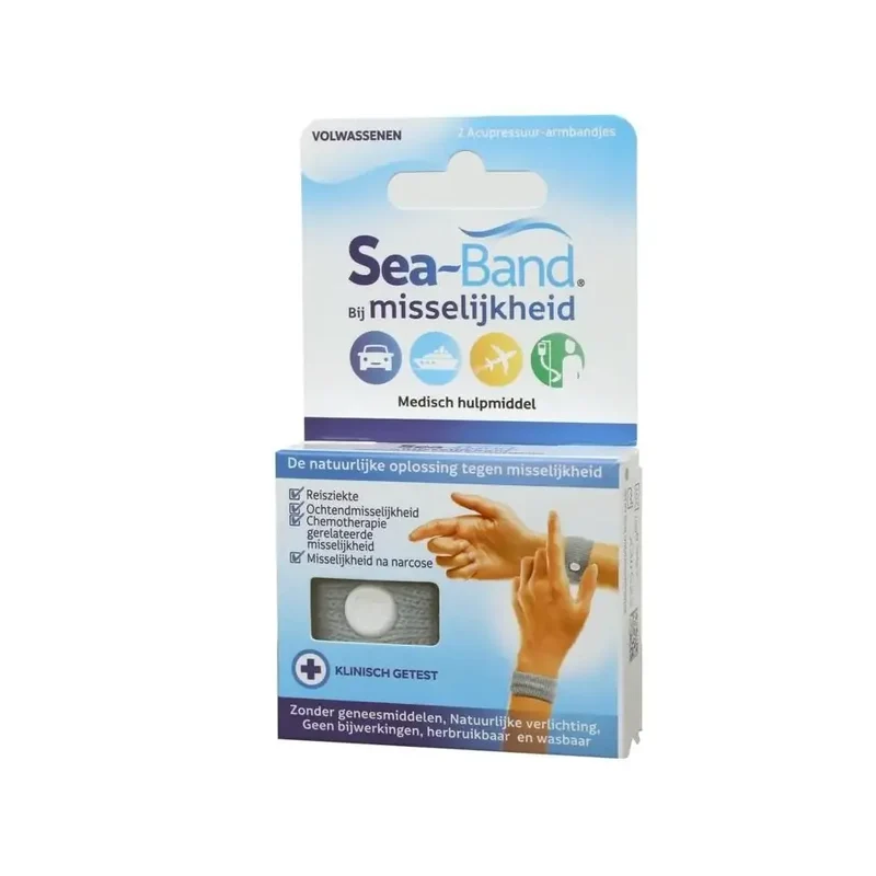 Sea Band Polsband volwassenen grijs 1 paar