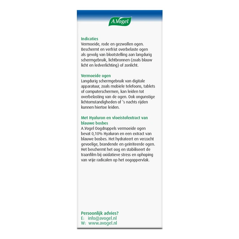 A.Vogel Oogdruppels vemoeide ogen 10 ml