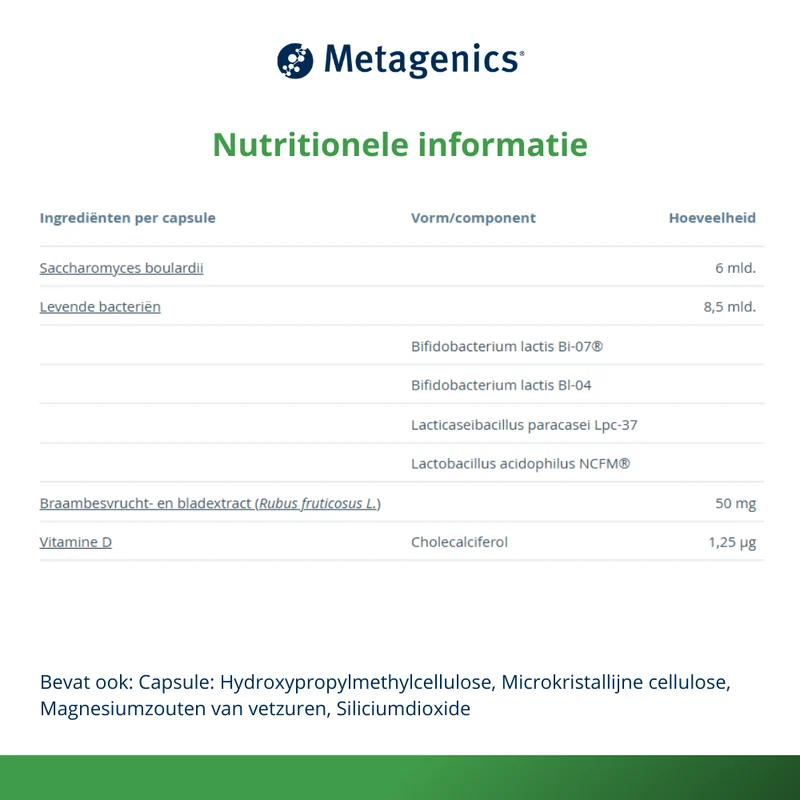 Metagenics Bactiol Duo 60 capsules