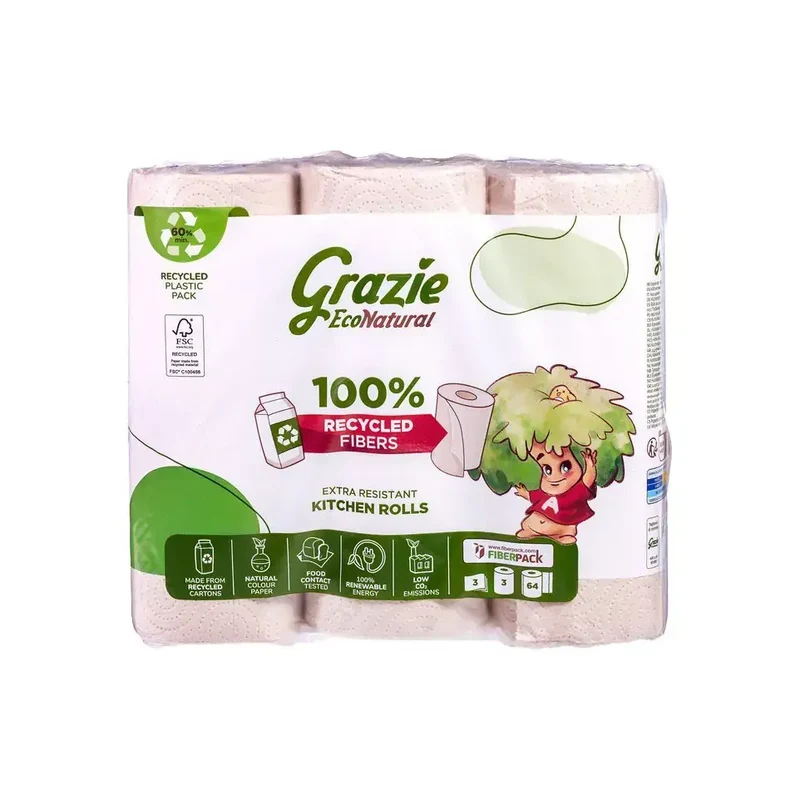 Grazie Natural Keukenrol 3-laags 3 stuks