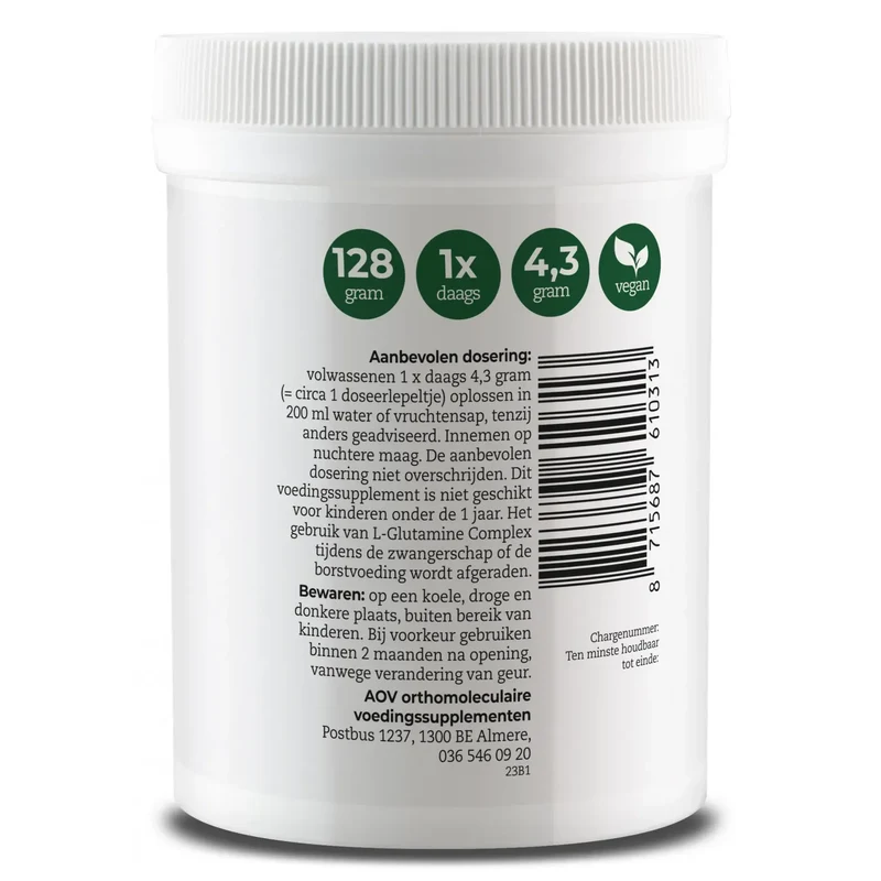 AOV 1031 liter-Glutamine complex 190 gram