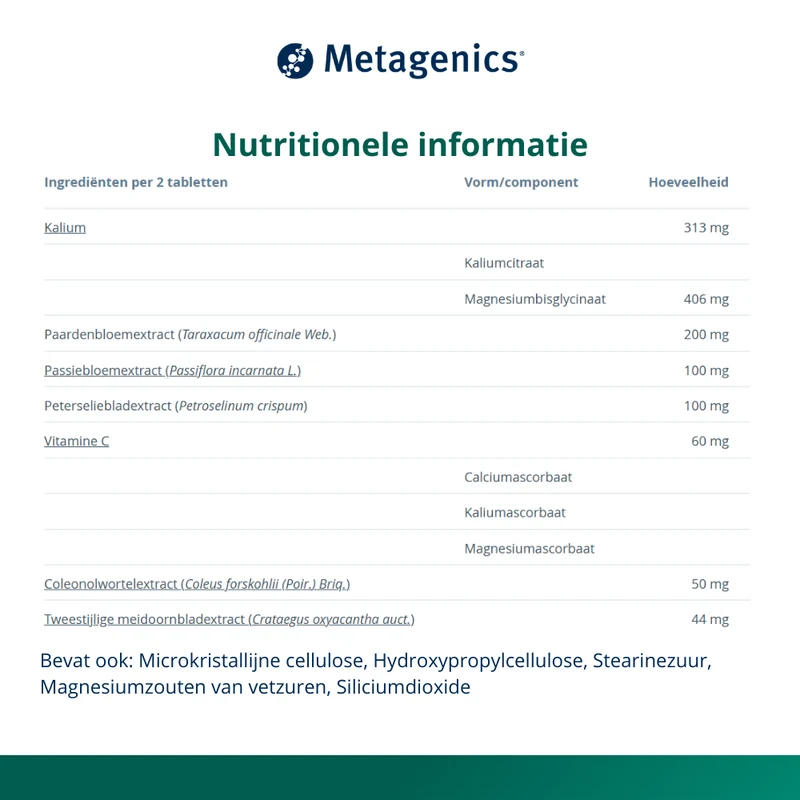 Metagenics Tensionorm nf 90 tabletten