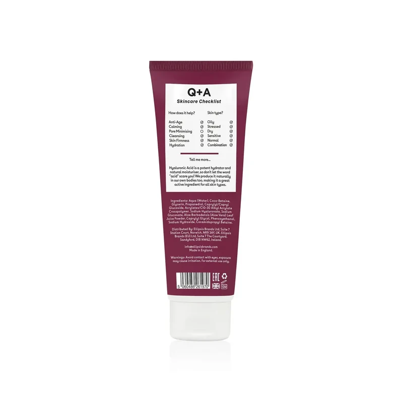 Q+A Hyaluronic acid cleansing gel 125 ml