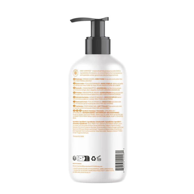 Attitude Super leaves handzeep orange leaves 473 ml