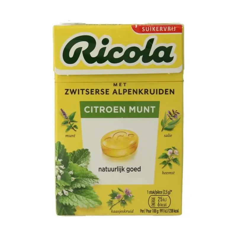 Ricola Citroen munt doosje 50 gram