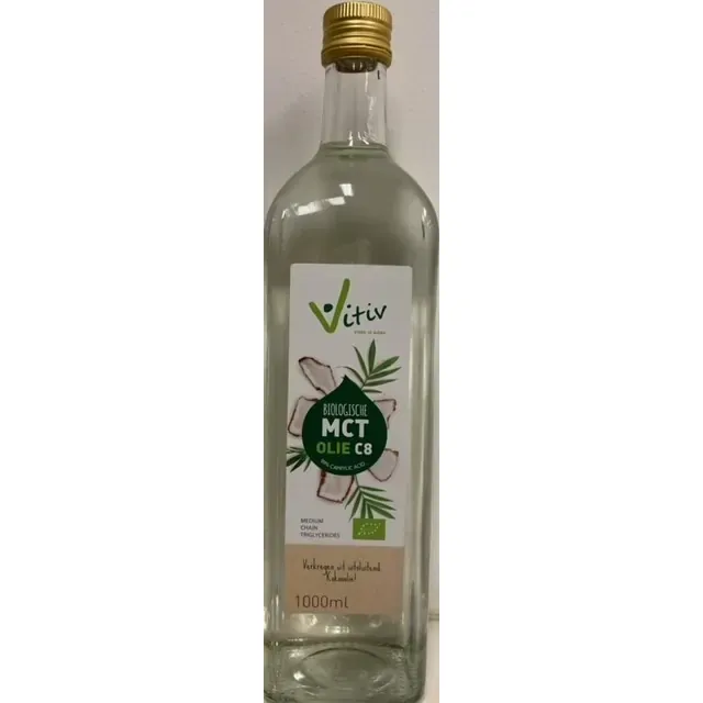 Vitiv MCT olie C8 coconut pure 99% 1 liter