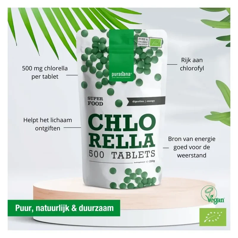 Purasana Chlorella bio 500 tabletten