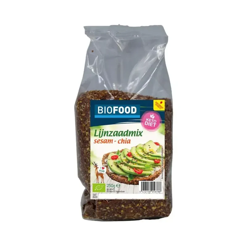 Biofood Lijnzaadmix sesam chia 250 gram