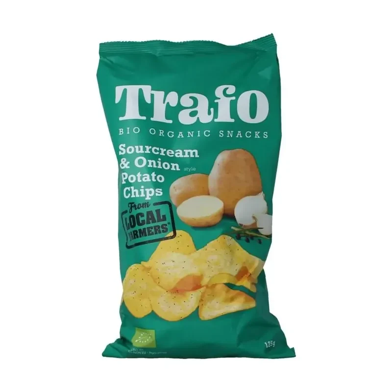 Trafo Chips sour cream & onion biologisch 125 gram