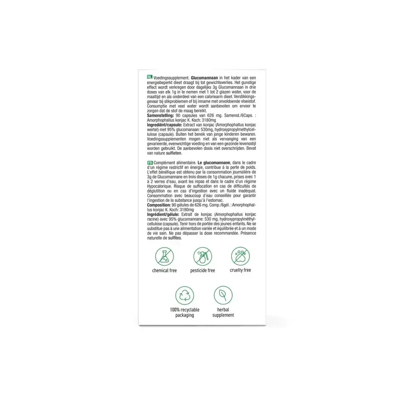 Purasana Konjac extract 530 mg 90 vcaps