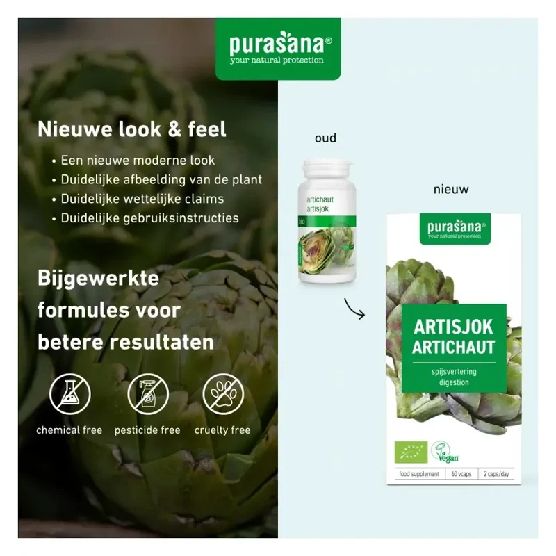 Purasana Artisjok extract bio 60 vcaps
