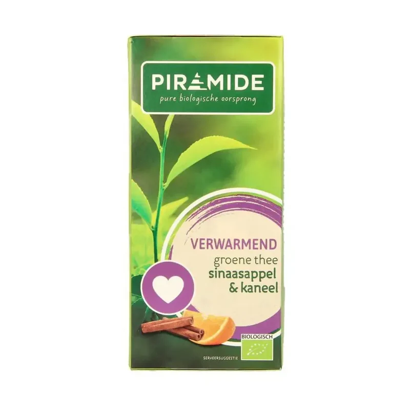 Piramide Verwarmend groene thee sinaasappel & kaneel 20 zakjes