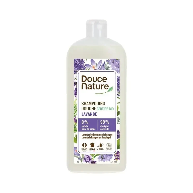 Douce Nature Douchegel & shampoo lavendel biologisch 1 liter