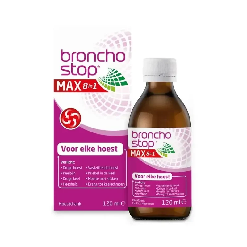 Bronchostop Hoestdrank max 8 in 1 120 ml