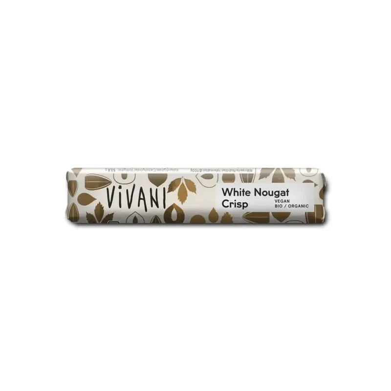 Vivani Chocolate To Go white nougat crisp 35 gram
