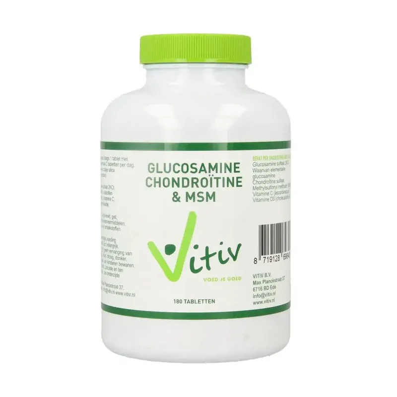 Vitiv Glucosamine chondroitine MSM 180 tabletten