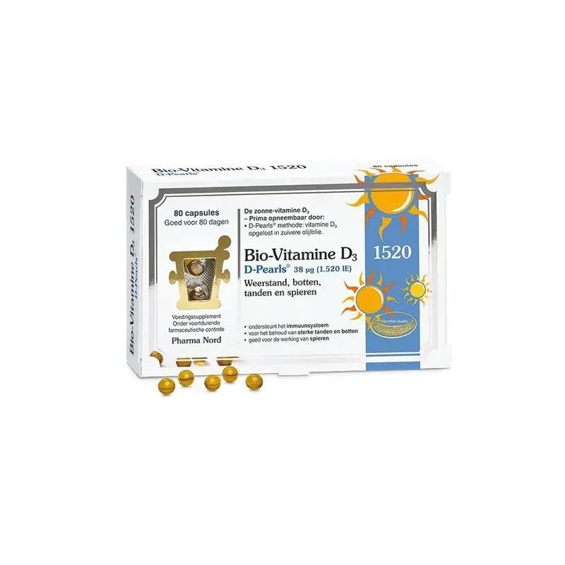 Pharma Nord Bio vitamine D3 38 mcg 80 capsules