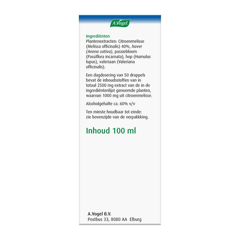 A.Vogel Dormeasan citroenmelisse nachtrust druppels 100 ml