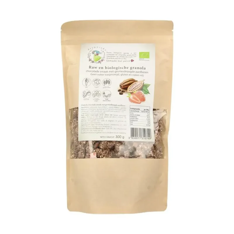 Vitiv Tijgernoot granola chocolade aardbei 300 gram