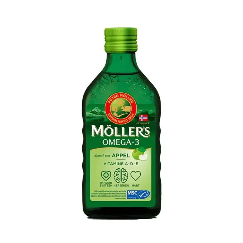 Mollers Omega-3 levertraan appel 250 ml
