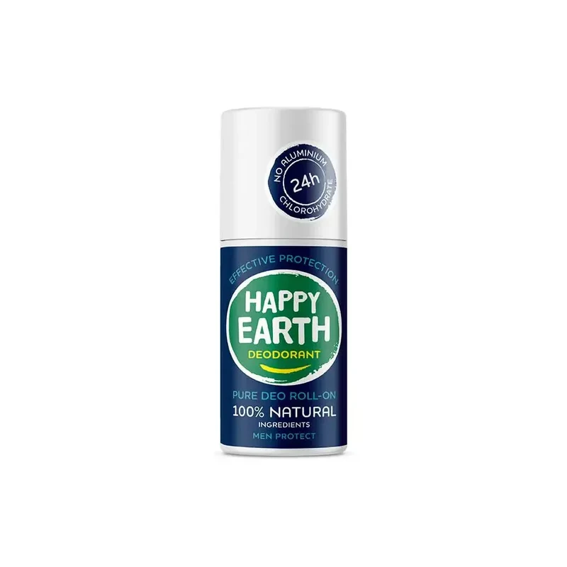 Happy Earth Pure deodorant roll-on men protect 75 ml