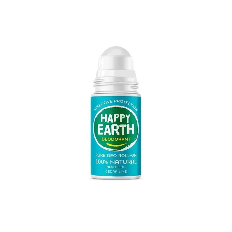 Happy Earth Pure deodorant roll-on cedar lime 75 ml