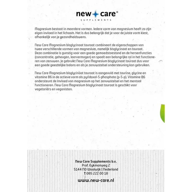 New Care Magnesium bisglycinaat 120 tabletten