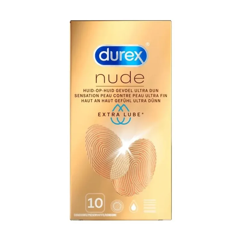 Durex Nude extra lube condooms 10 stuks